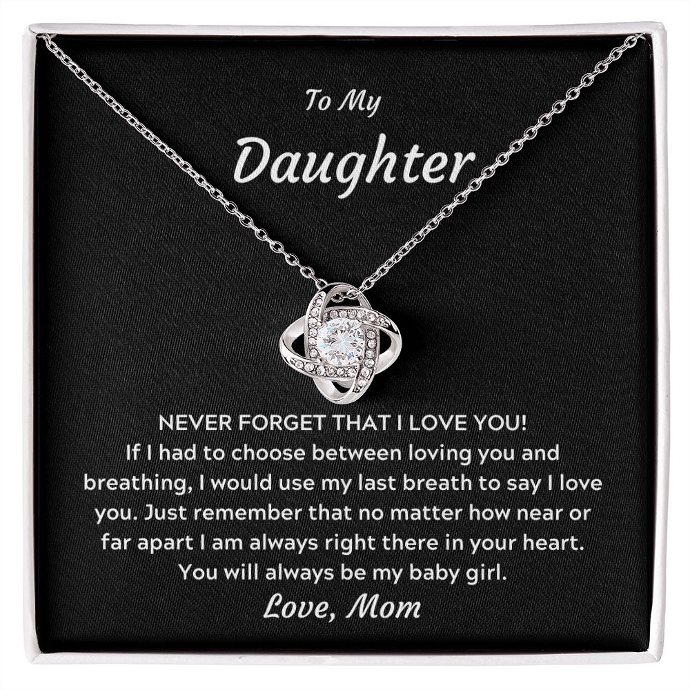 Gift to daughter from Mom-Never forget that I love you